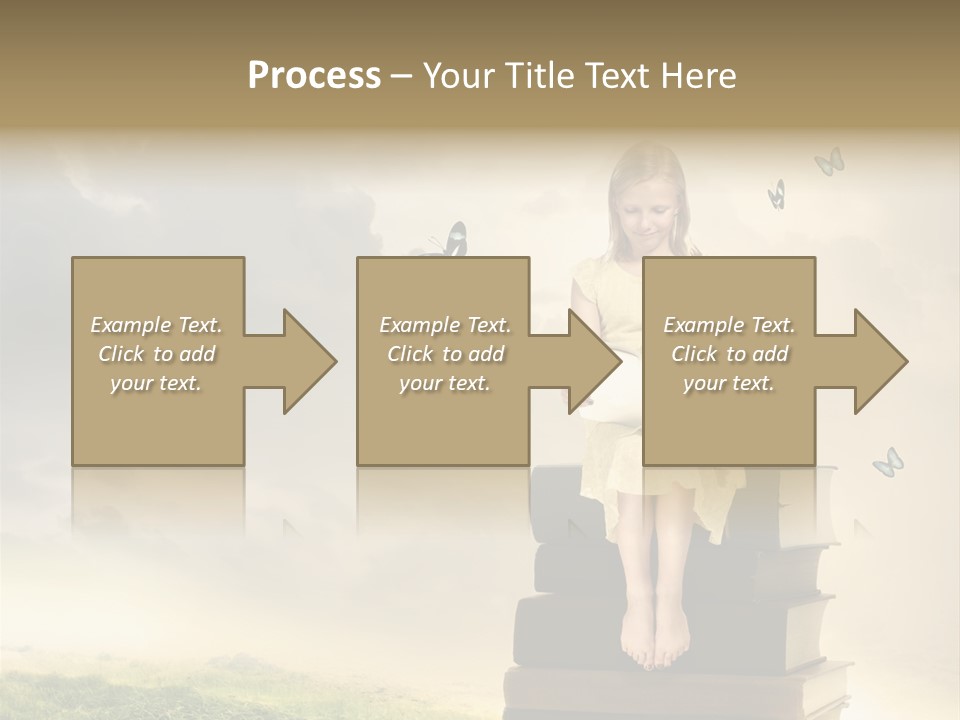 Romantic Little Butterfly PowerPoint Template