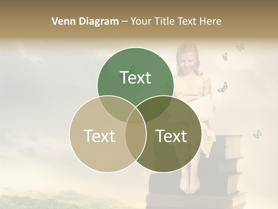 Romantic Little Butterfly PowerPoint Template