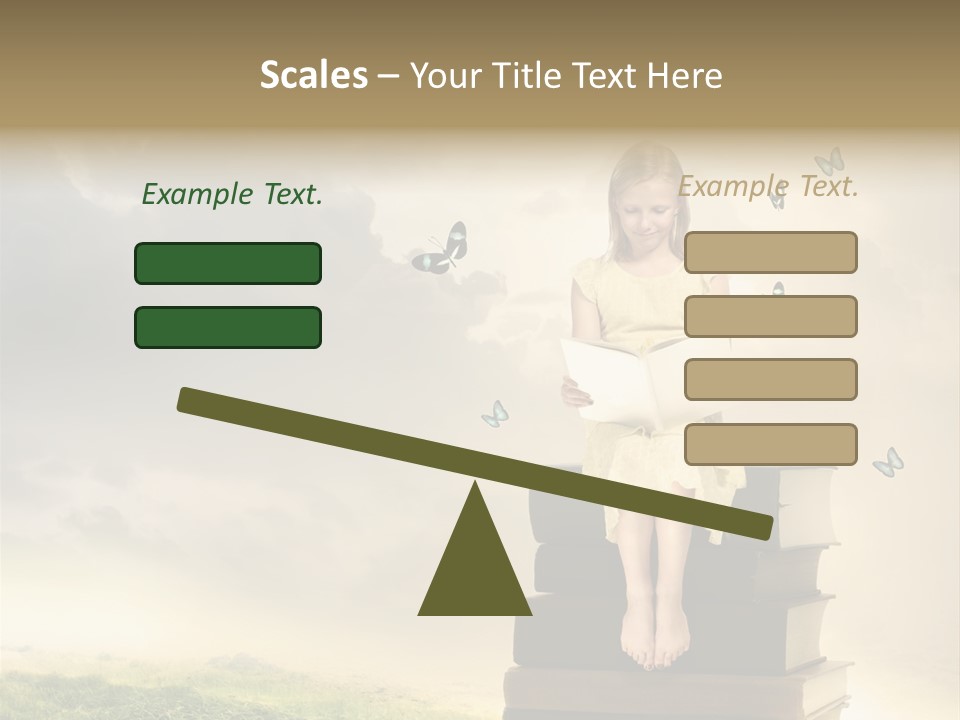 Romantic Little Butterfly PowerPoint Template