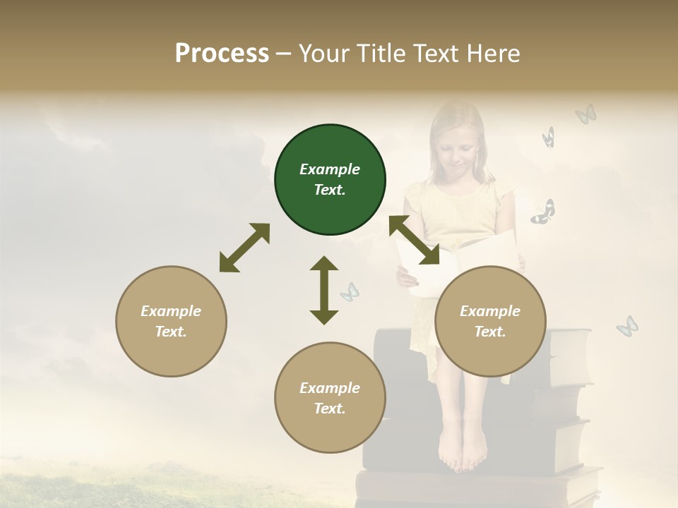 Romantic Little Butterfly PowerPoint Template