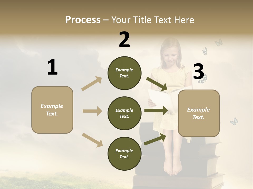 Romantic Little Butterfly PowerPoint Template