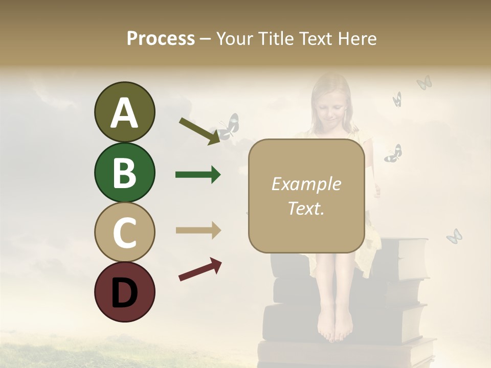 Romantic Little Butterfly PowerPoint Template