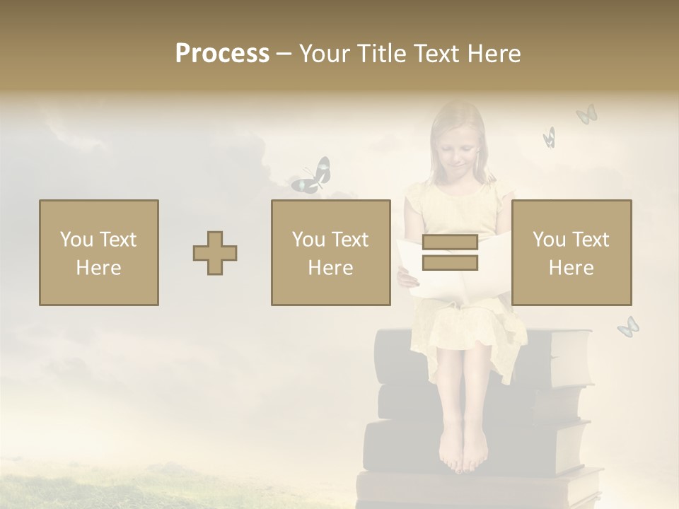 Romantic Little Butterfly PowerPoint Template