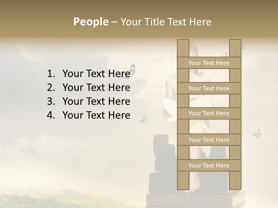 Romantic Little Butterfly PowerPoint Template