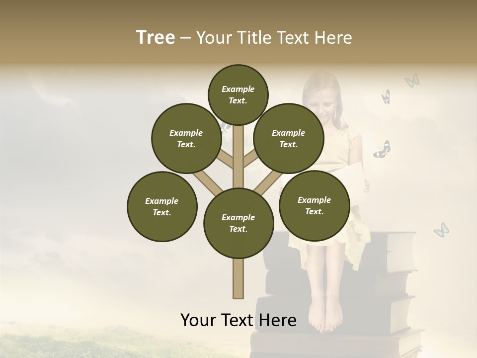 Romantic Little Butterfly PowerPoint Template