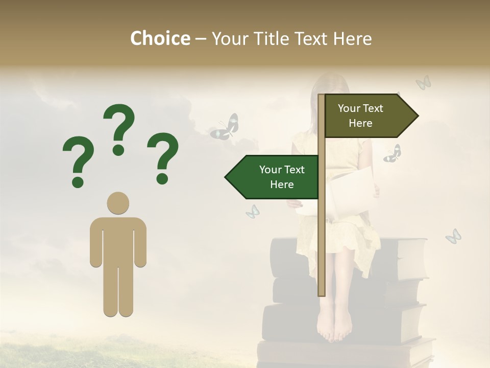 Romantic Little Butterfly PowerPoint Template