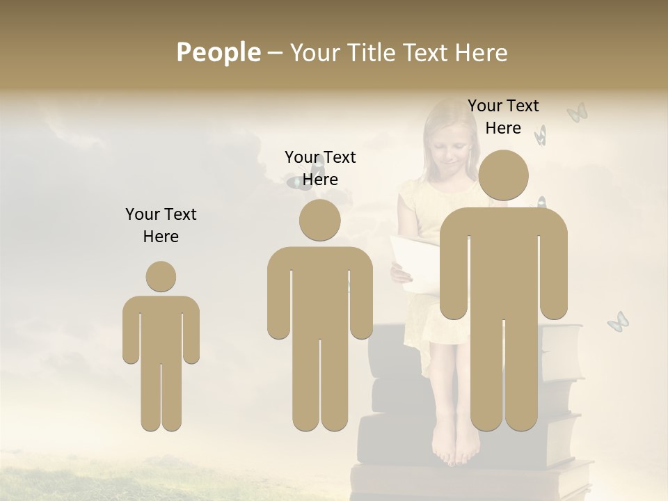 Romantic Little Butterfly PowerPoint Template