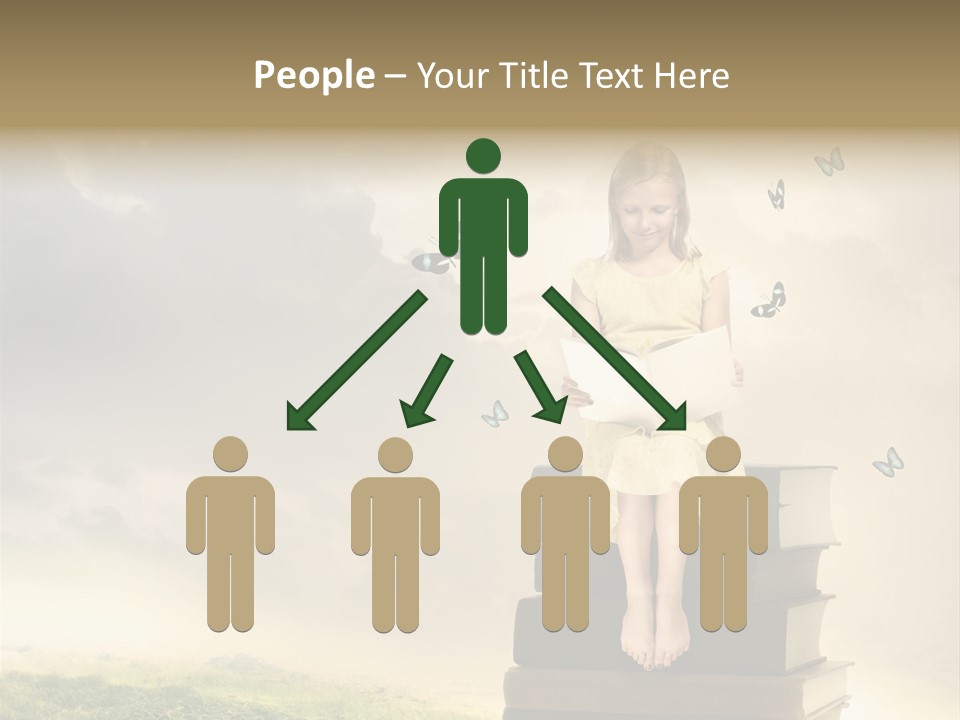 Romantic Little Butterfly PowerPoint Template