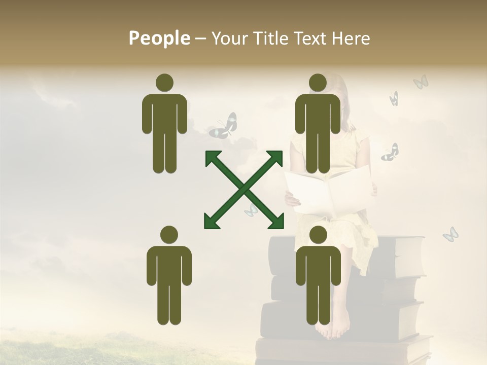 Romantic Little Butterfly PowerPoint Template