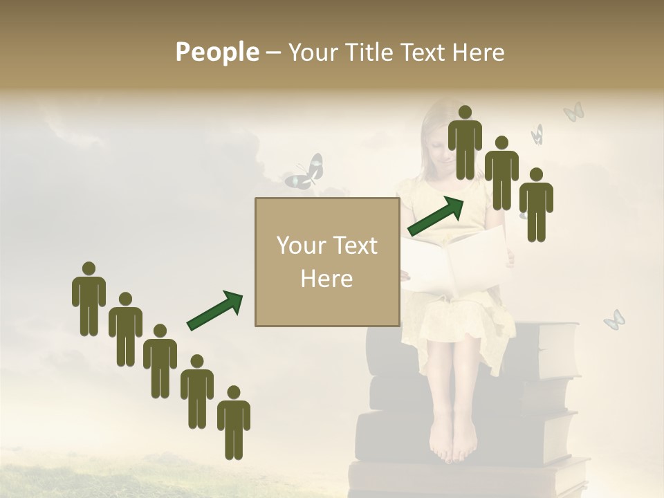 Romantic Little Butterfly PowerPoint Template