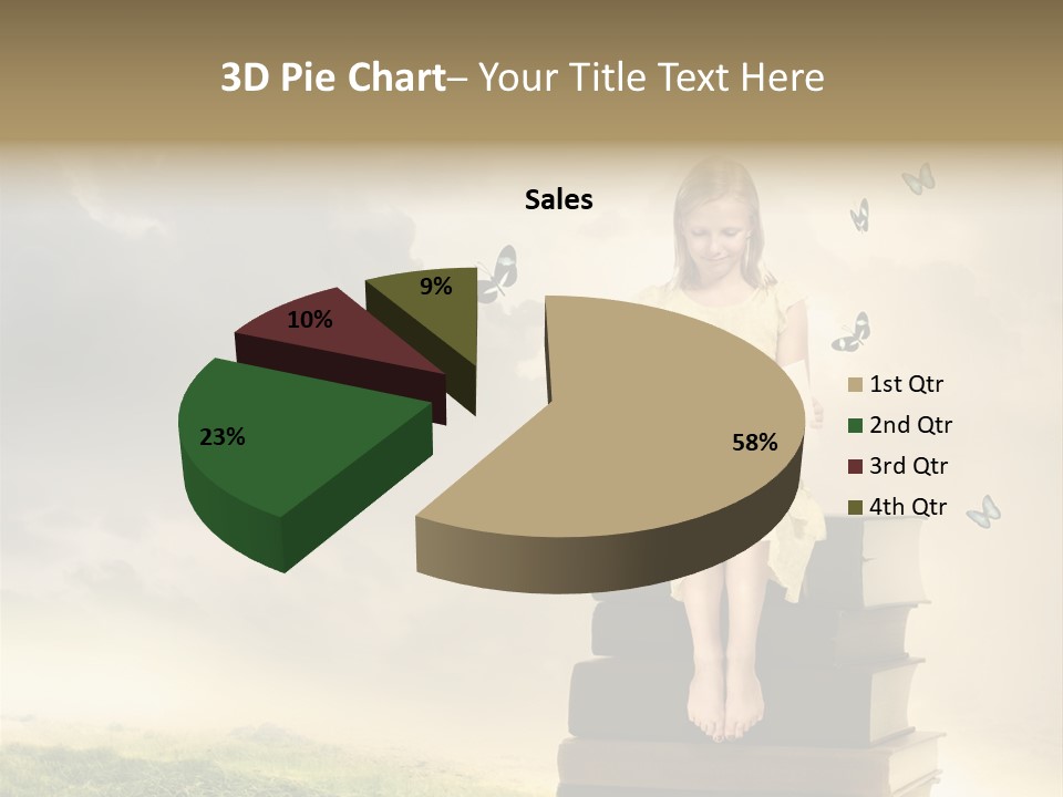 Romantic Little Butterfly PowerPoint Template