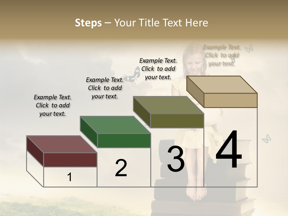 Romantic Little Butterfly PowerPoint Template