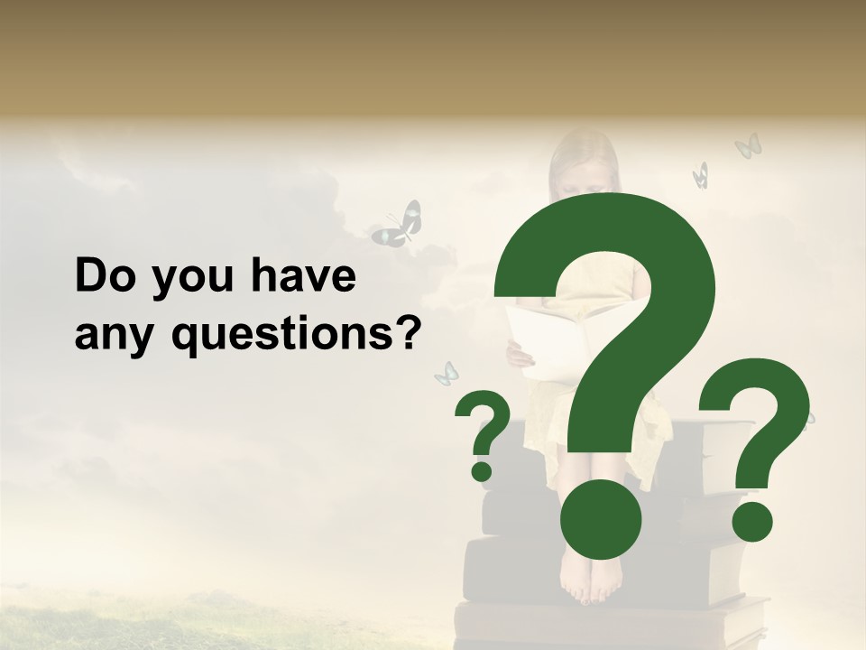 Romantic Little Butterfly PowerPoint Template