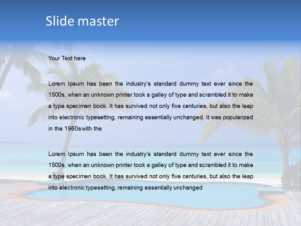 Abstract Vacation Palm PowerPoint Template