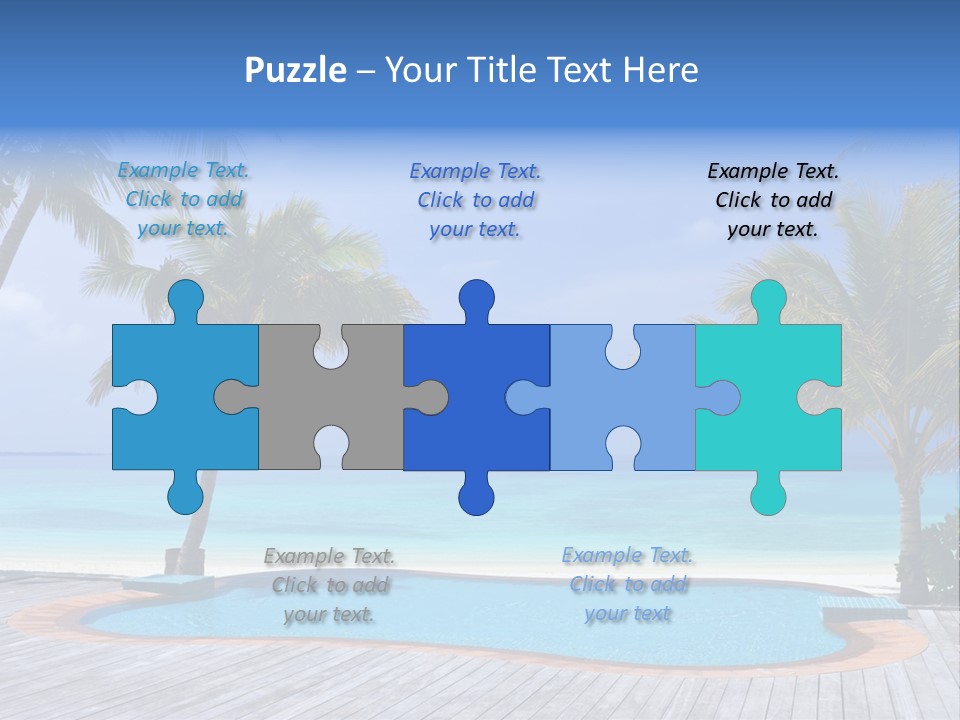 Abstract Vacation Palm PowerPoint Template