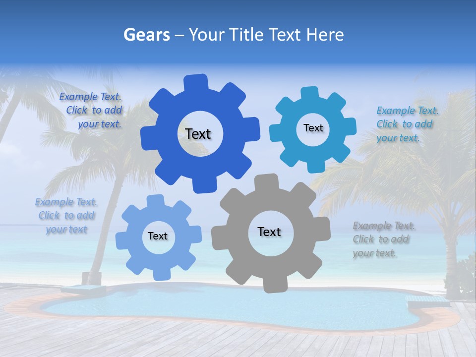 Abstract Vacation Palm PowerPoint Template