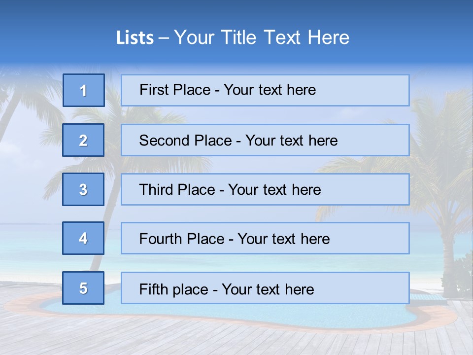 Abstract Vacation Palm PowerPoint Template