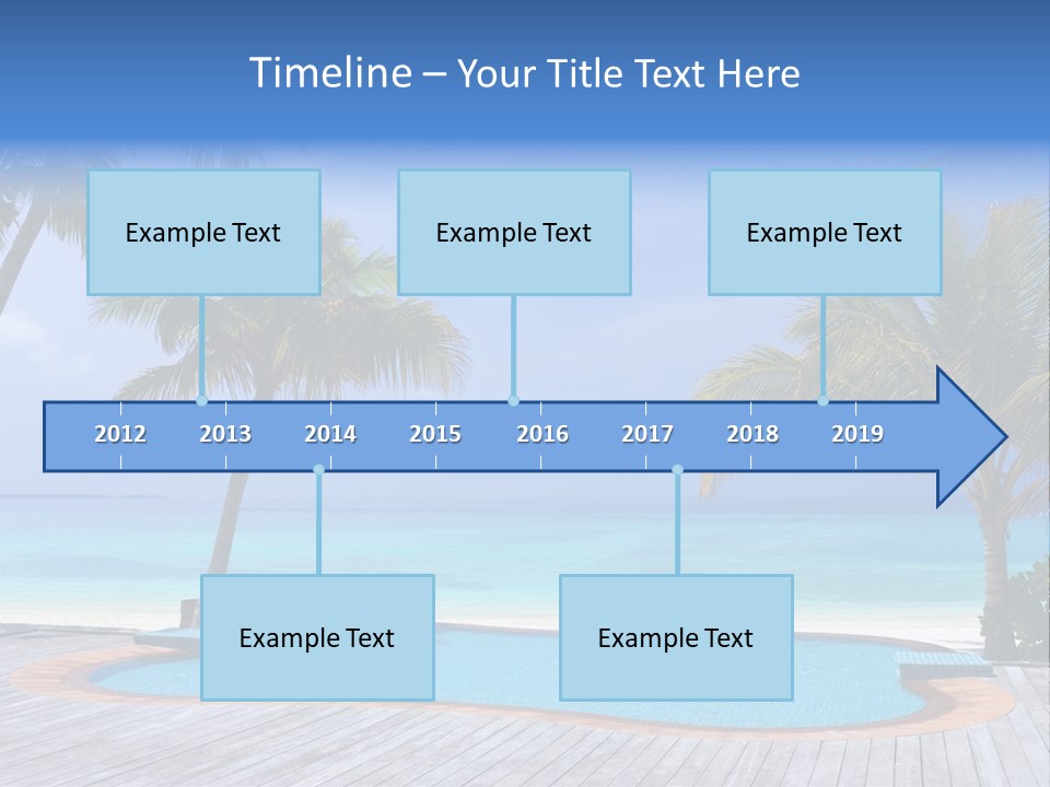 Abstract Vacation Palm PowerPoint Template