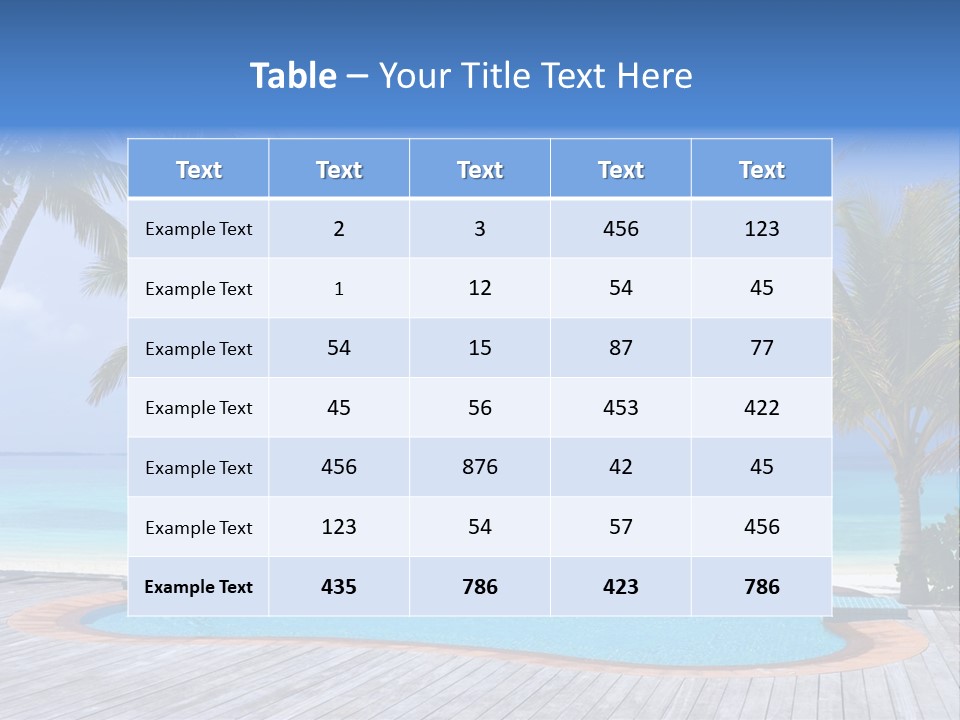 Abstract Vacation Palm PowerPoint Template