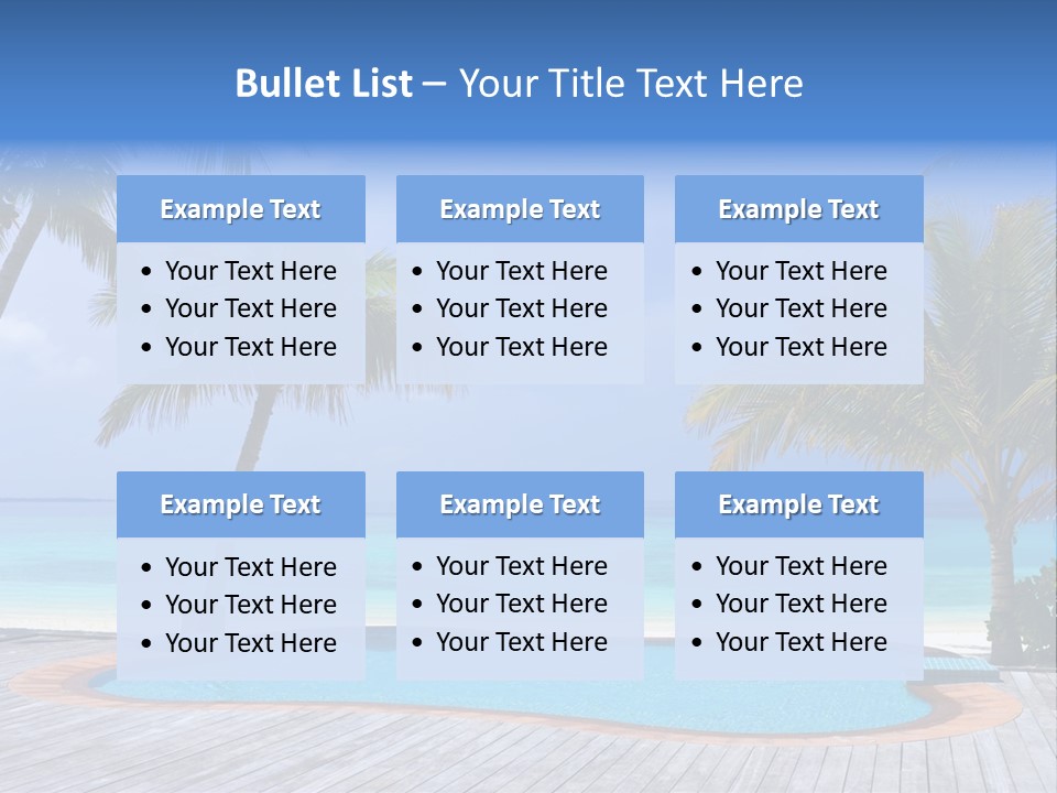 Abstract Vacation Palm PowerPoint Template