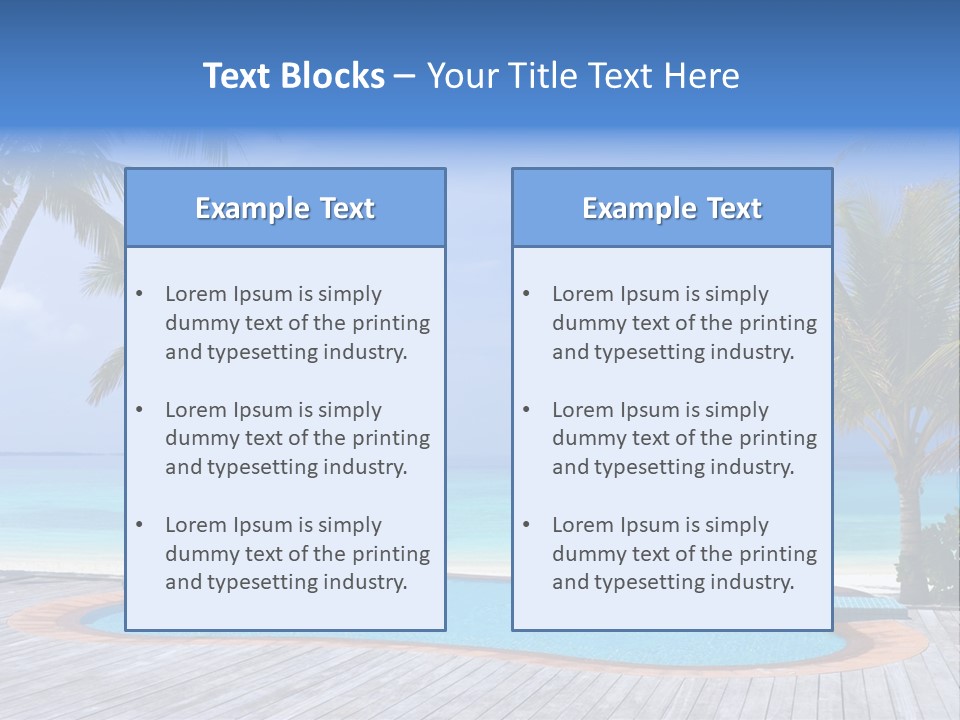 Abstract Vacation Palm PowerPoint Template