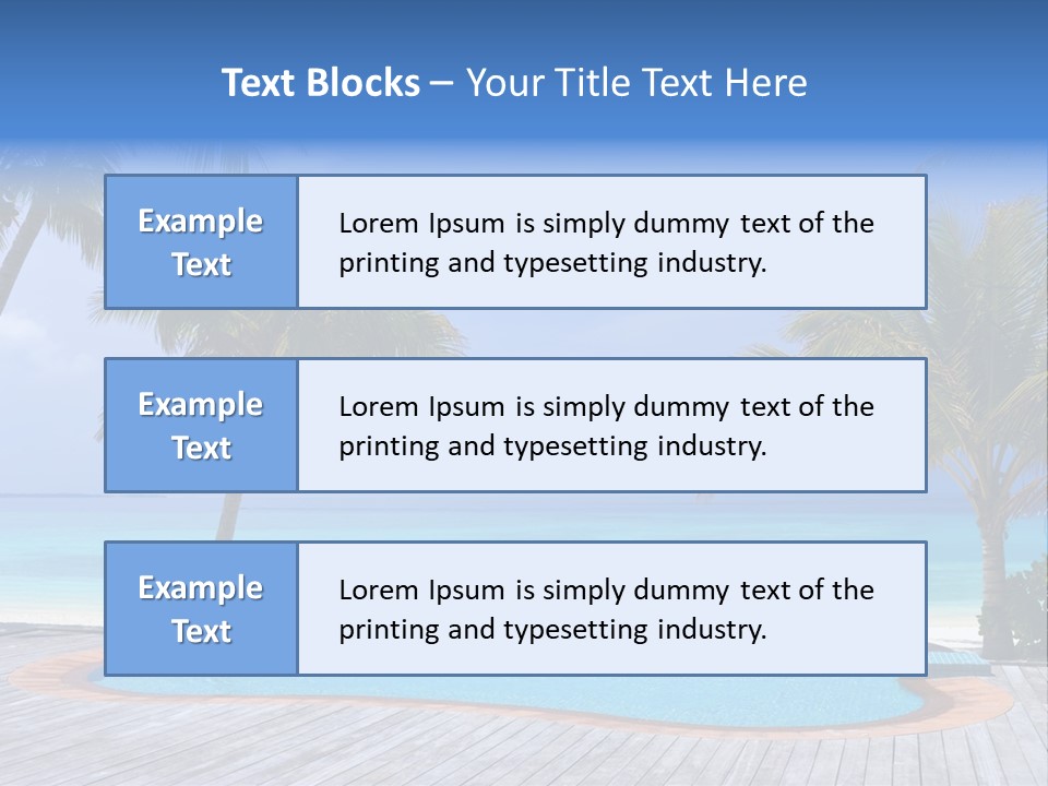 Abstract Vacation Palm PowerPoint Template
