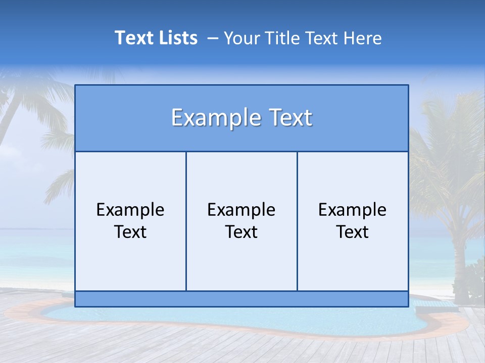 Abstract Vacation Palm PowerPoint Template