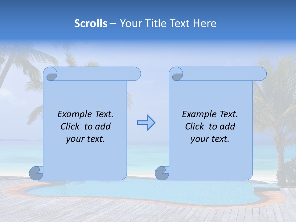 Abstract Vacation Palm PowerPoint Template