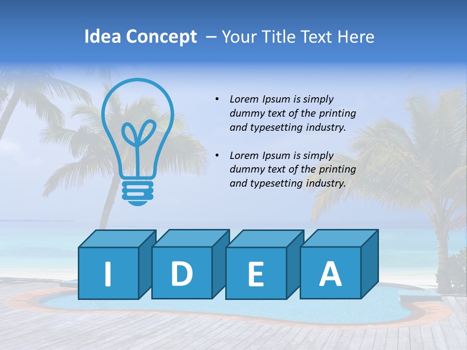 Abstract Vacation Palm PowerPoint Template