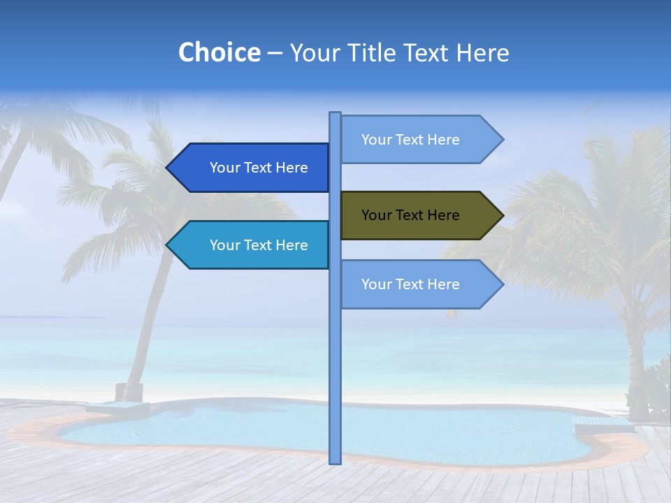 Abstract Vacation Palm PowerPoint Template