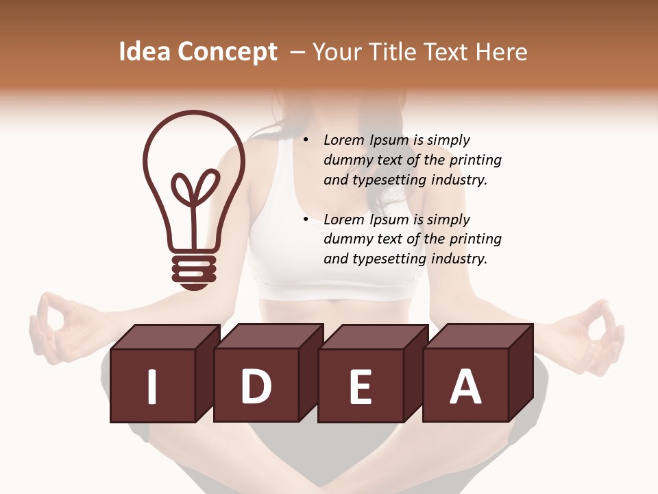 Eyes Young Crossed PowerPoint Template