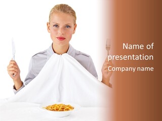 Table Food Blond PowerPoint Template