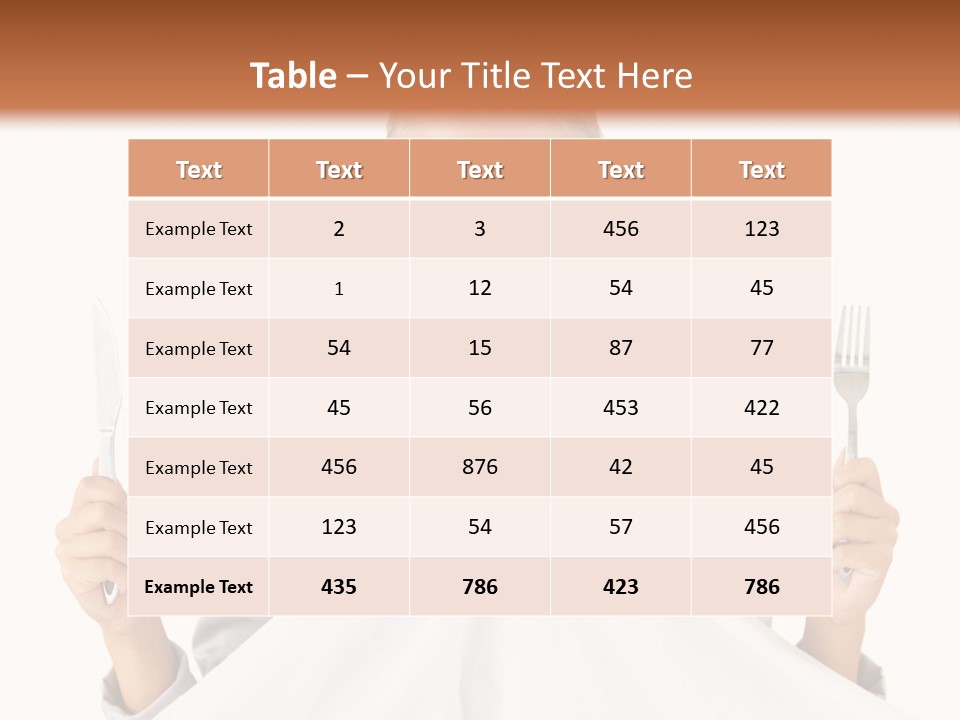Table Food Blond PowerPoint Template