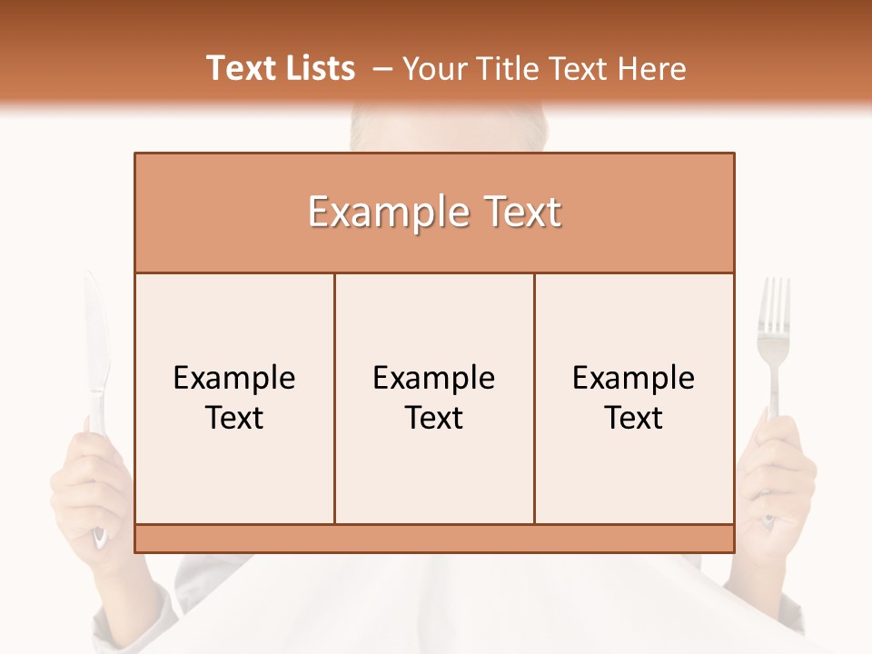 Table Food Blond PowerPoint Template