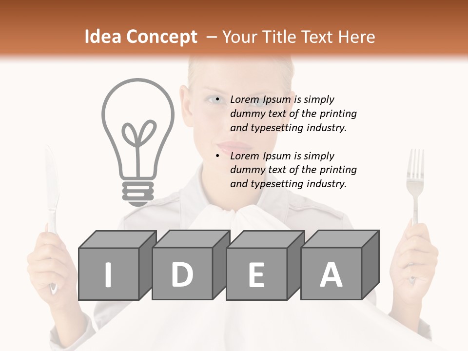 Table Food Blond PowerPoint Template