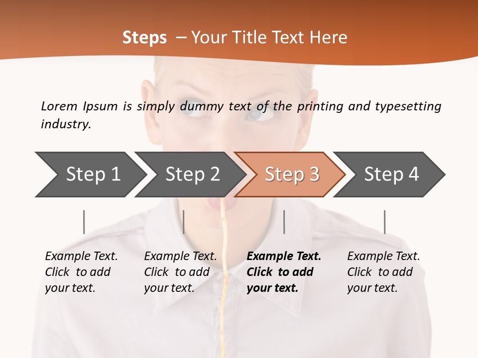 One Woman Only Pasta Eating PowerPoint Template
