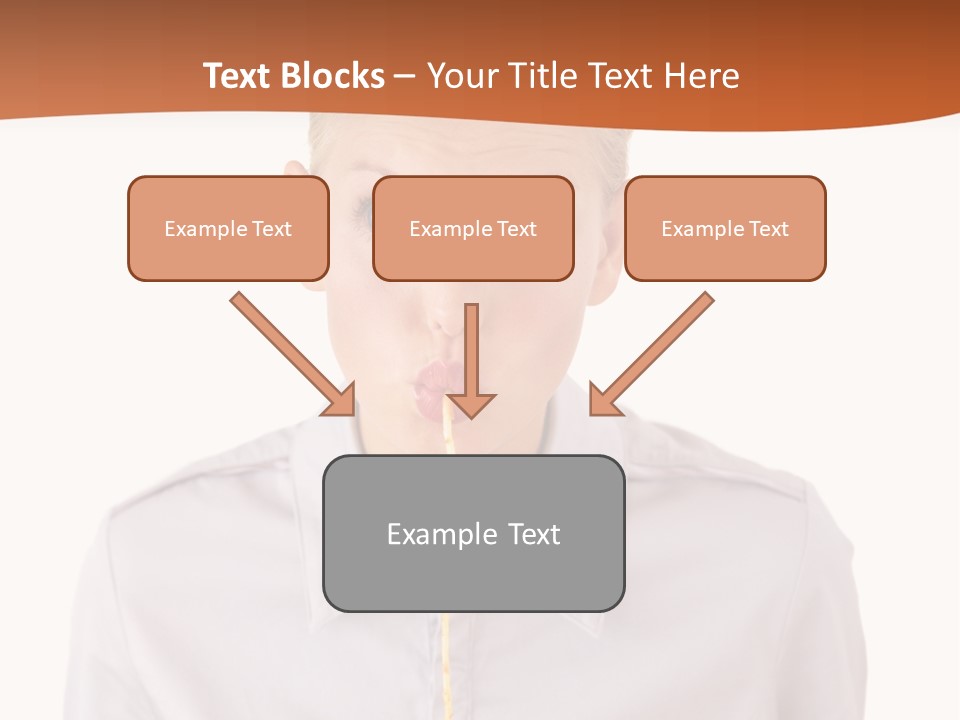 One Woman Only Pasta Eating PowerPoint Template