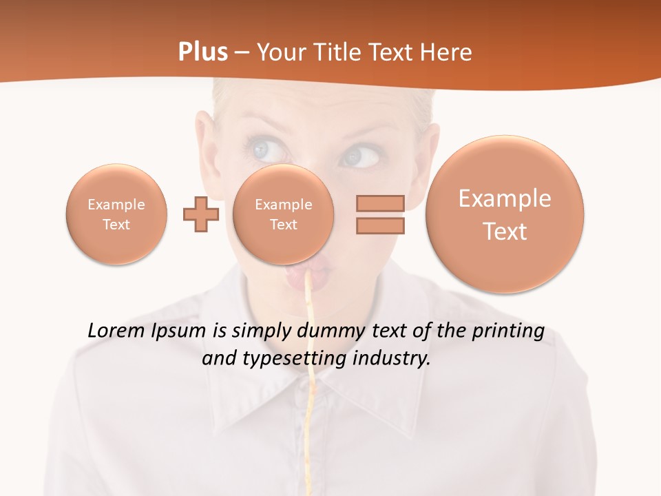 One Woman Only Pasta Eating PowerPoint Template