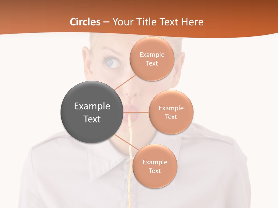 One Woman Only Pasta Eating PowerPoint Template