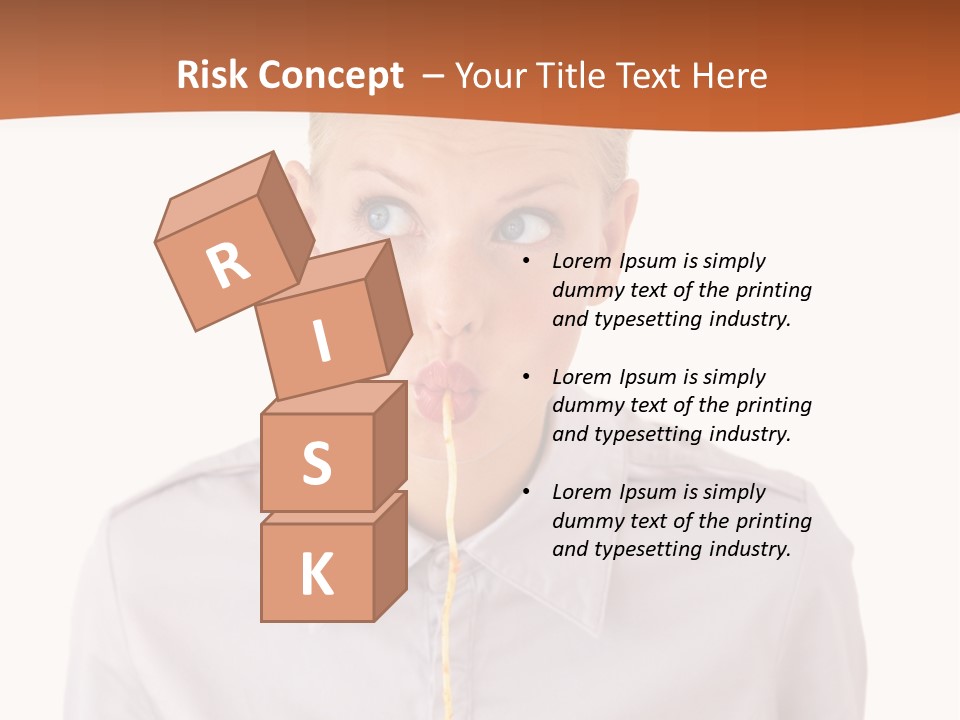 One Woman Only Pasta Eating PowerPoint Template