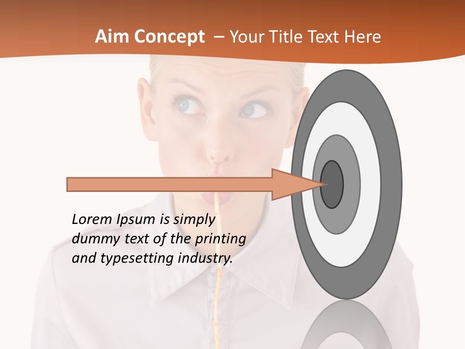 One Woman Only Pasta Eating PowerPoint Template