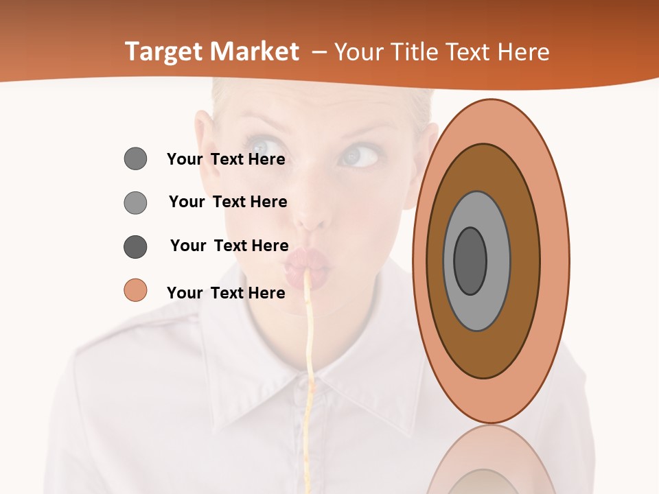 One Woman Only Pasta Eating PowerPoint Template