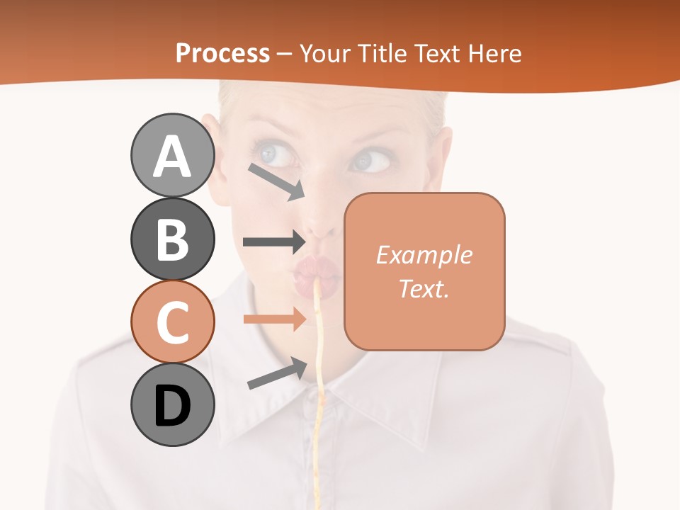 One Woman Only Pasta Eating PowerPoint Template