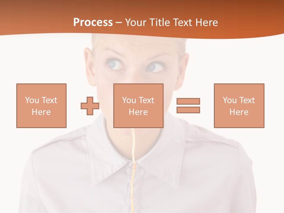 One Woman Only Pasta Eating PowerPoint Template