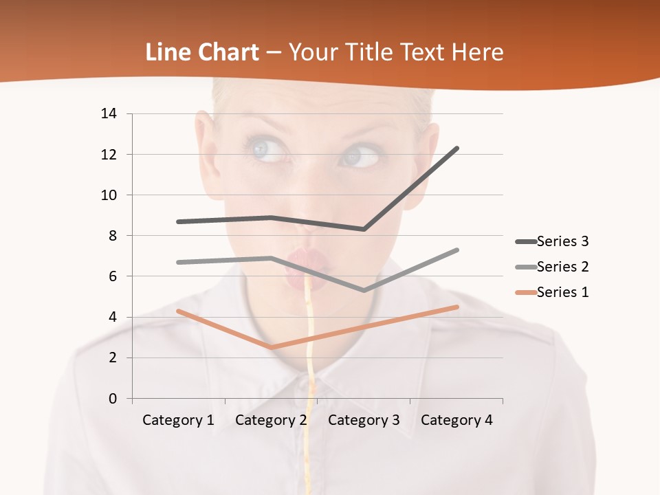 One Woman Only Pasta Eating PowerPoint Template