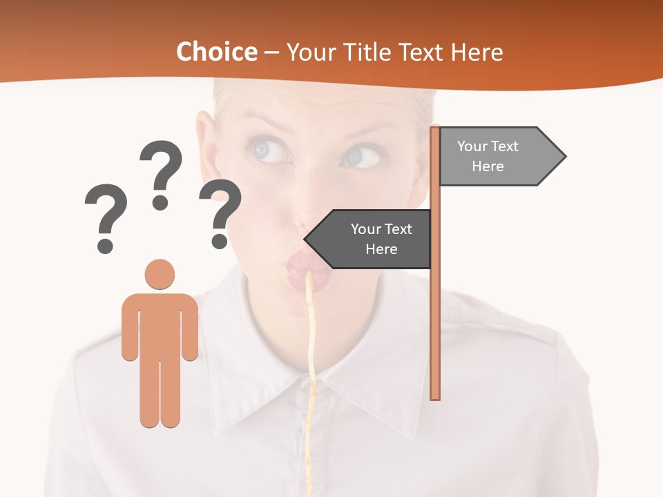 One Woman Only Pasta Eating PowerPoint Template