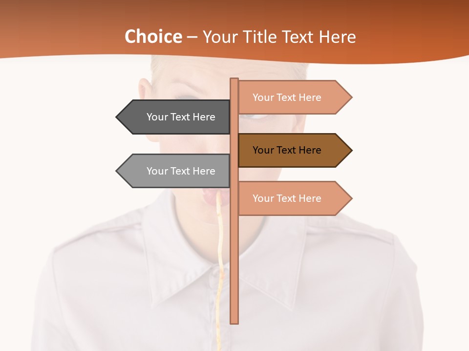 One Woman Only Pasta Eating PowerPoint Template