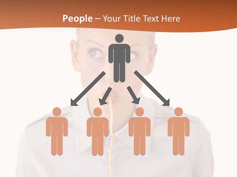 One Woman Only Pasta Eating PowerPoint Template