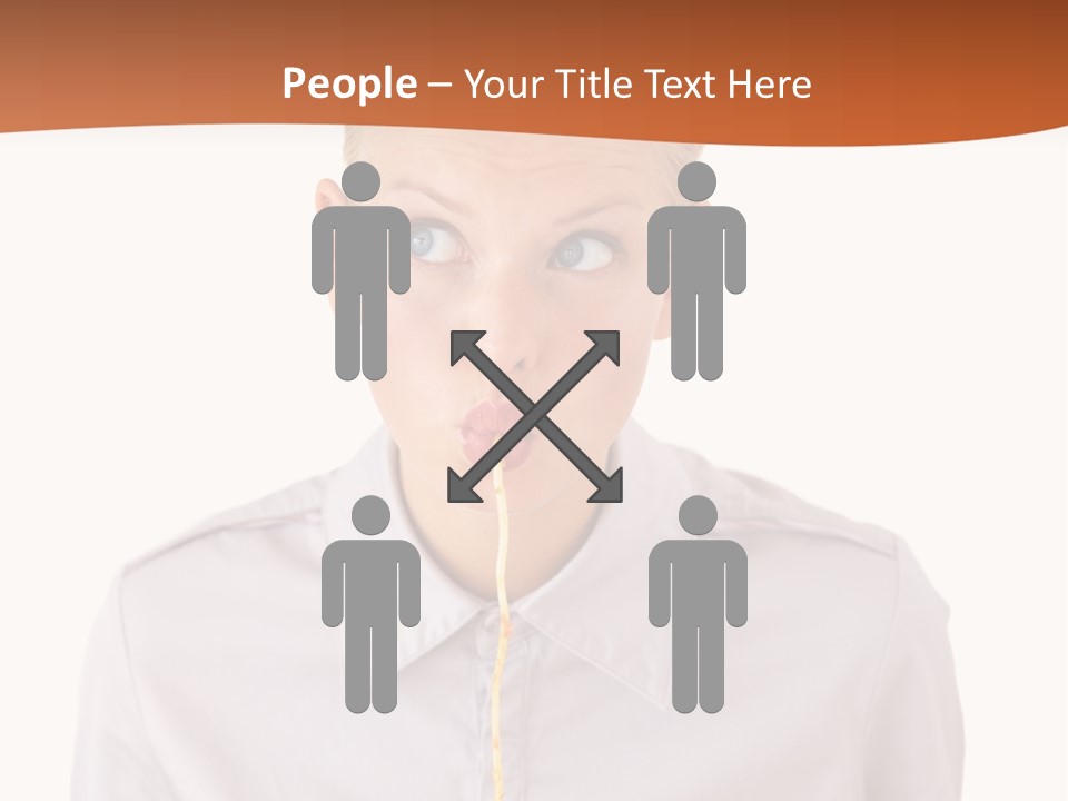 One Woman Only Pasta Eating PowerPoint Template