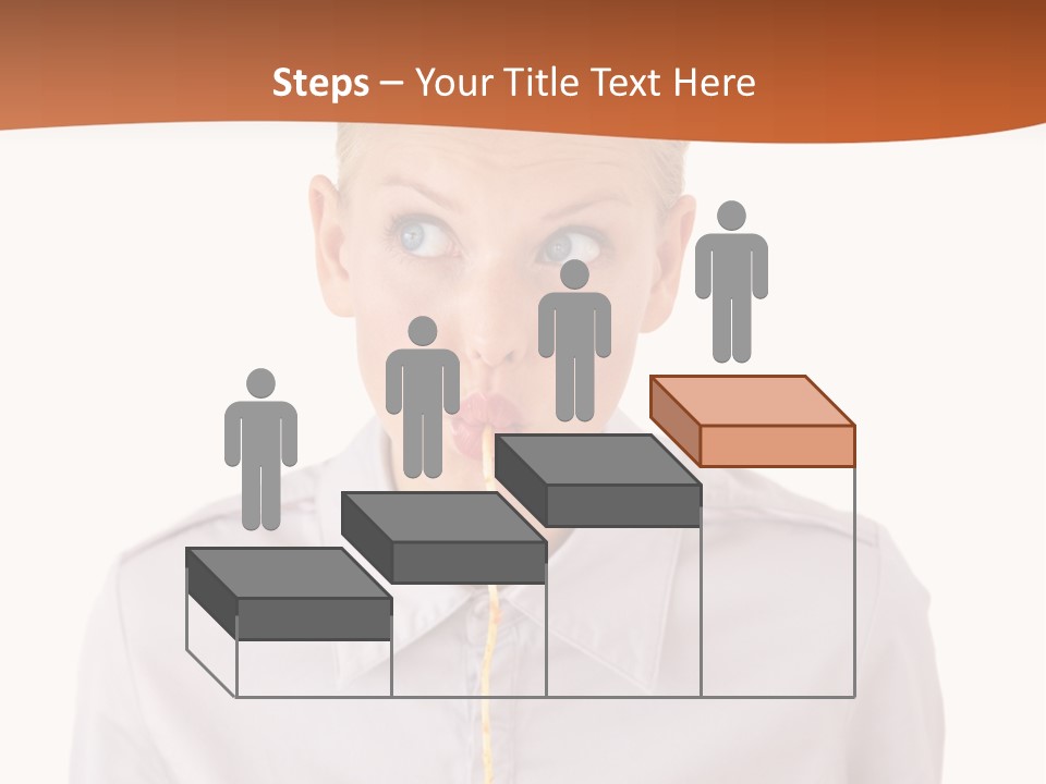 One Woman Only Pasta Eating PowerPoint Template